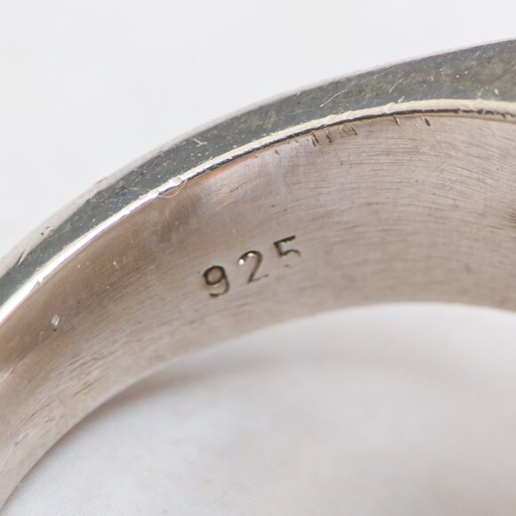 Sterling Silver Charoite & Moonstone Statement Ring – Size 7.75 - Picture 11 of 17